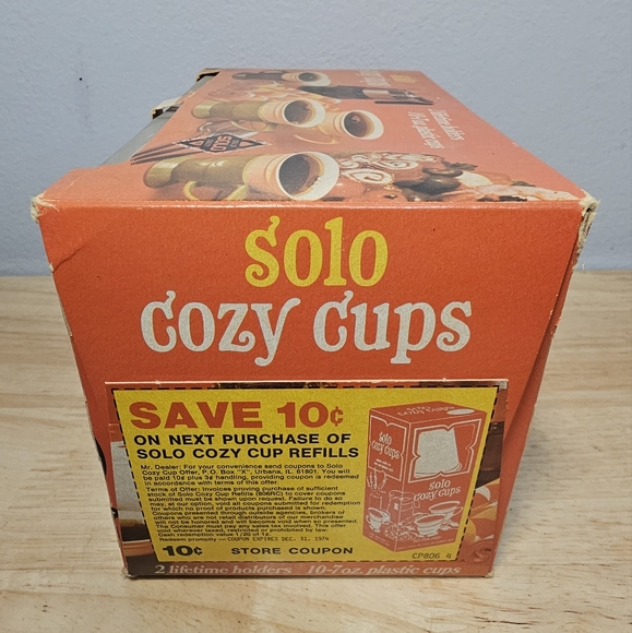 Vintage 70's Solo Cozy Cups New In Package - Picture 5 of 7
